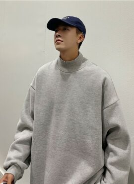 Grey Turtleneck Sweatshirt | BTS - Jimin