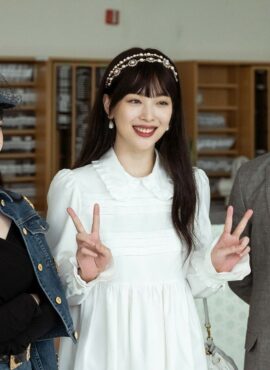 Black Baroque Style Headband With Pearl And Rhinestones | Jang Ji Eun - Hotel Del Luna