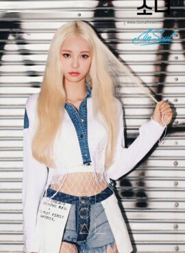 Blue Inverted Denim Shorts | Jinsoul - Loona