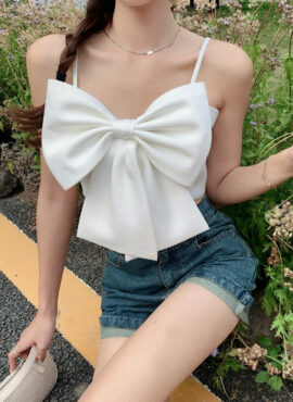 White Bowknot Cropped Top | Ningning - Aespa