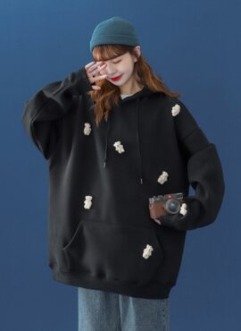 Black Tiny Bears Hoodie