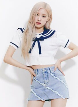 Blue Tattered Slant Lines Skorts | Rose - BlackPink