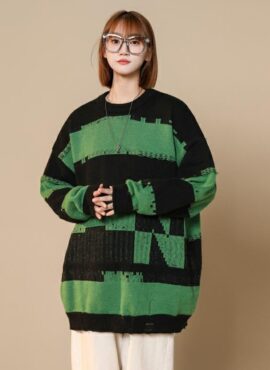 Green And Black N Sweater