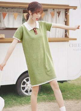 Green Polo Shirt Dress