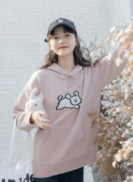 Pink Doodle Dog Hoodie