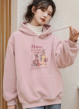 Pink Goodnight Bunnies Hoodie