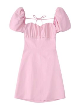 Pink Puff Sleeve Dress | Seohyun - Girls Generation