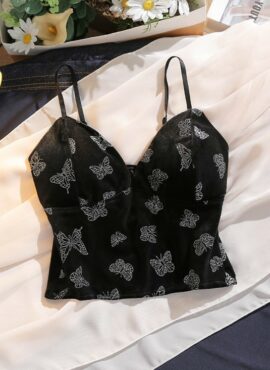 Black Butterfly Crop Top | Siyeon - Dreamcatcher