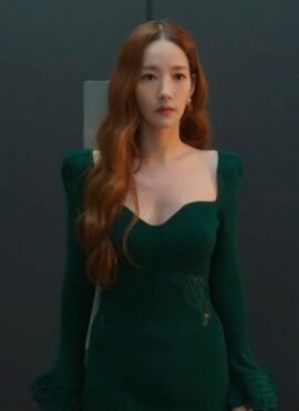 Green Sweetheart Lace Dress | Choi Sang Eun - Love In Contract