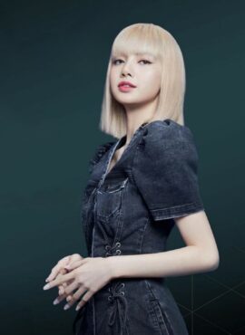 Black Puff Sleeve Denim Dress | Lisa - BlackPink