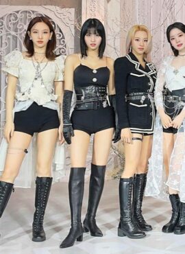 Black Over The Knee Boots | Momo - Twice