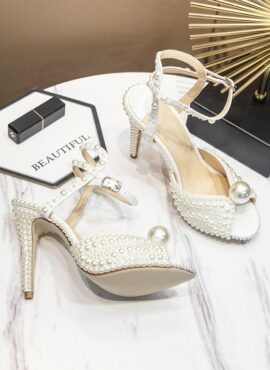 White Pearl Embezzled Princess Heels | Lia - ITZY