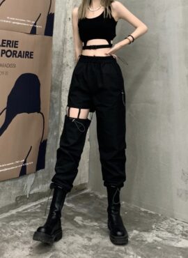 Black Cut Out Pants | Lisa - BlackPink