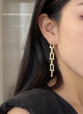 Gold Chain Hoop Earrings | Shim Su Ryeon - Penthouse