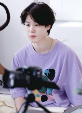 Lilac Forest Soop Graffiti Print T-Shirt | Jimin - BTS