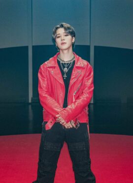 Red Faux Leather Jacket | Jimin - BTS