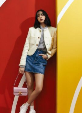 White Tweed Short Blazer Jacket | Lisa - BlackPink