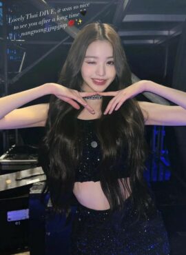 Black Shiny Crop Top | Wonyoung - IVE