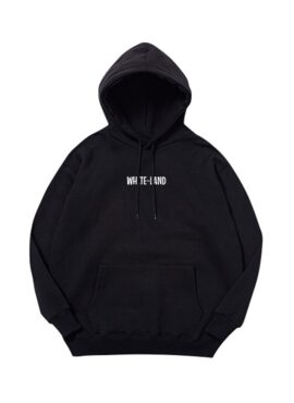 Black ‘White I-Land’ Print Hoodie | Bobby - iKON