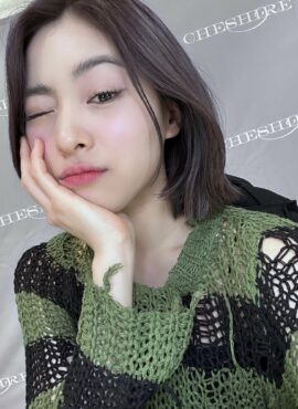 Green And Black Ragged Sweater | Ryujin - ITZY