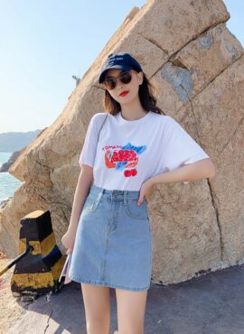 Light Blue Denim Skort | Sullyoon - NMIXX