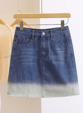 Blue Ombre A-Line Denim Skirt | Ryujin - ITZY