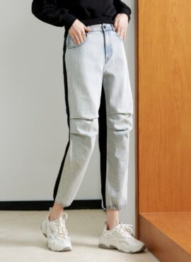 Blue Two-Tone Cargo Jeans | Minnie - (G)I-DLE