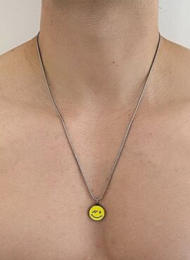 Yellow Smiley Pendant Necklace | Taehyung - BTS