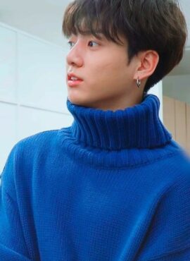 Royal Blue Turtleneck Sweater | Jungkook - BTS