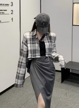 Plaid Cropped Shirt | Yeji - ITZY