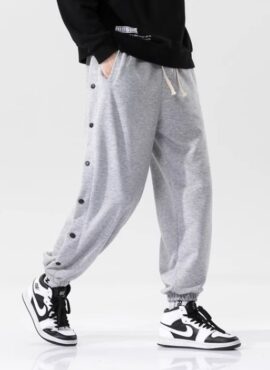 Grey Side Button Pants | Hoshi - Seventeen