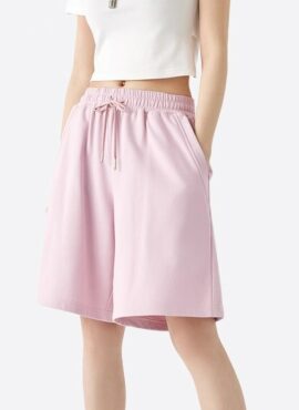 Pink Casual Cotton Shorts | Seungmin - Stray Kids