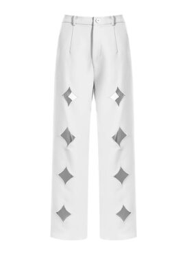 White Diamond Cut-Out Pants | Ryujin - ITZY