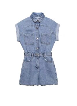 Blue Denim Short Jumpsuit | J - STAYC