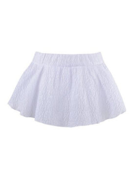 White Layered Ruffled Skorts | Sumin - STAYC