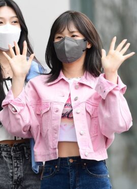 Pink Cropped Denim Jacket | Wendy - Red Velvet