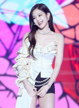 White Ruffles Bare Shoulders Top | Jennie - BlackPink