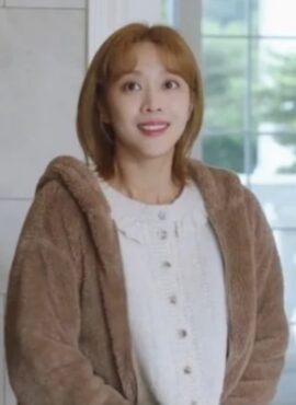 Beige Ruffled Doll Cardigan | Lee Hong Jo - Destined With You