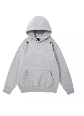 Grey Shoulder Stars Hoodie | Doyoung - NCT