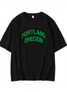 Black 'Portland Oregon' Printed T-Shirt | Soobin - TXT